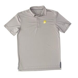 Bald Head Blues Golf Polo Shirt Mens Medium Performance Stretch Gingham Trim